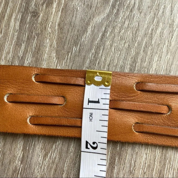 Vintage Handmade Woven Braided Perforated Leather Belt - Picture 15 of 15